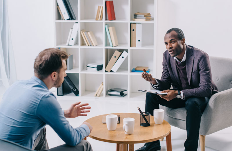 Sessão de terapia profissional